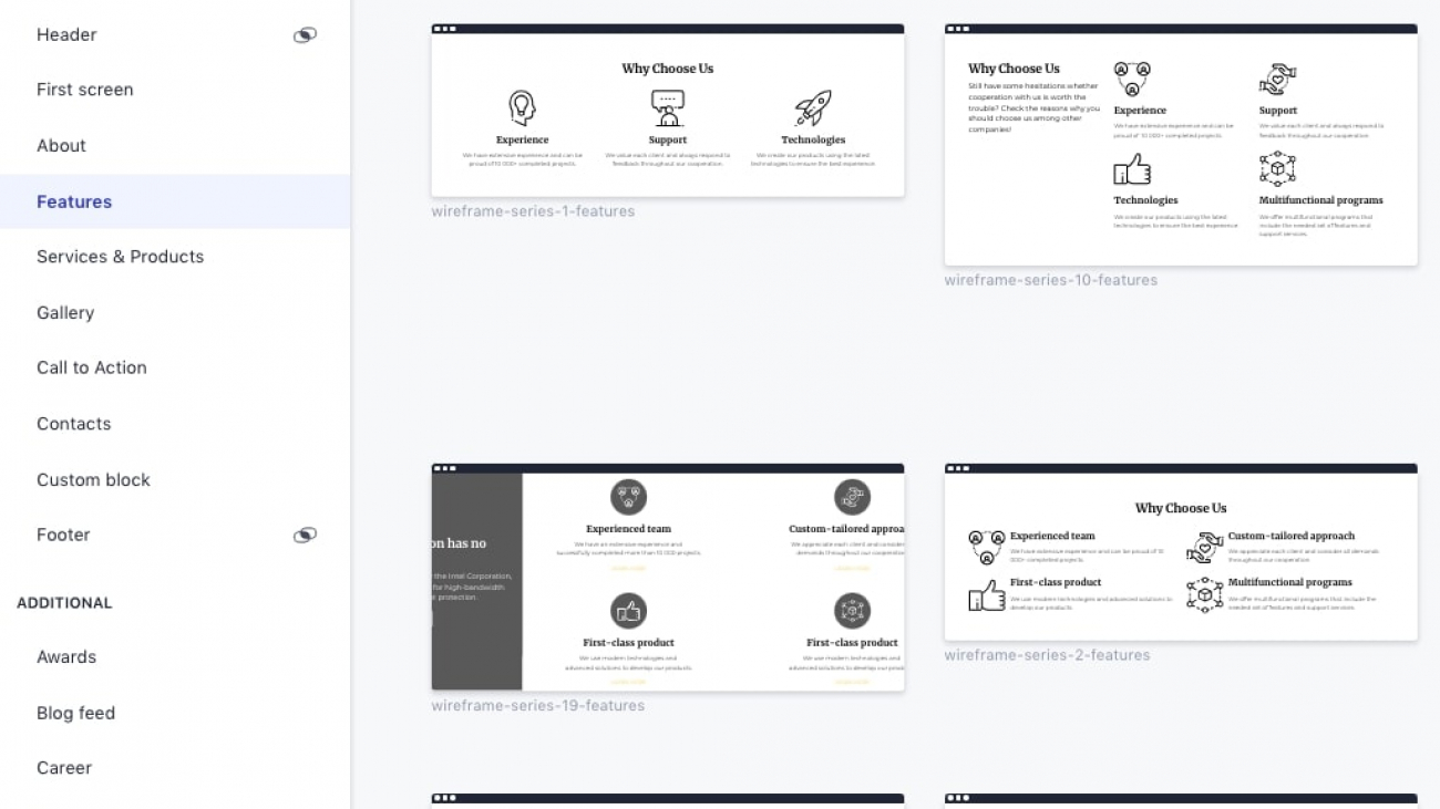Landing Page Weblium